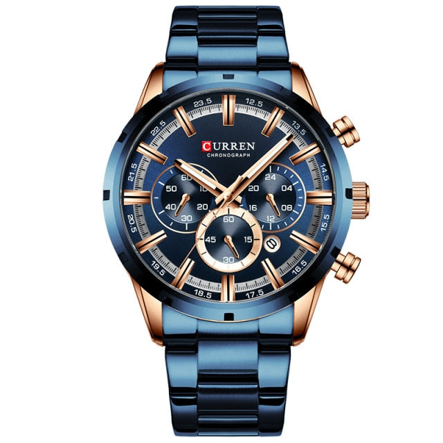 Full Steel Waterproof Mens Watch